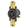 Image of 70615FR Locking Devices, Industrial, Flush Receptacle, 15A 250V, 2-Pole 3-Wire Grounding, L6-15R, Screw Terminal, Black