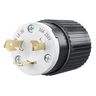 Locking Devices, Industrial, Male Plug, 30A 250V, 2-Pole 3-Wire Grounding, L6-30P, Screw Terminal, Black and White