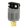 Locking Devices, Industrial, Male Plug, 20A 250V Pole, 2-Pole 2-Wire, L2-20P, Screw Terminal, Black/White