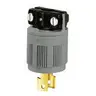 Image of 9102N Locking Devices, Locking Devices, Industrial, Male Plug, 20A 250V Pole, 2-Wire Non-Grounding, L2-20P, Screw Terminal, Gray