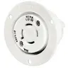 Image of 71230ER Locking Devices, Industrial, Flanged Receptacle, 30A 3-Phase Delta 480V AC, 3-Pole 3-Wire Non-Grounding, L12-30R, Screw Terminal, White