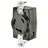 Image of 71230FR Locking Devices, Industrial, Flush Receptacle, 30A 3-Phase Delta 480V AC, 3-Pole 3-Wire Non-Grounding, L12-30R, Screw Terminal, Black