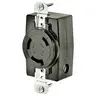 Image of 71330FR Locking Devices, Industrial, Flush Receptacle, 30A 3-Phase Delta 600V AC, 3-Pole 3-Wire Non-Grounding, L13-30R, Screw Terminal, Black