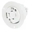 Image of 71730ER Locking Devices, Industrial, Flanged Receptacle, 30A 3-Phase Delta 600V AC, 3-Pole 4-Wire Grounding, L17-30R, Screw Terminal, White