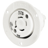 Locking Devices, Industrial, Flanged Receptacle, 20A 3-Phase Wye 120/208V AC, 4-Pole 4-Wire Non-Grounding, L18-20R, Screw Terminal, White.