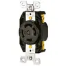 Image of 71830FR Locking Devices, Industrial, Flush Receptacle, 30A 3-Phase Wye 120/208V AC, 4-Pole 4-Wire Non-Grounding, L18-30R, Screw Terminal, Black