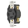 Image of 71920FR Locking Devices, Industrial, Flush Receptacle, 20A 3-Phase Wye 277/480V AC, 4-Pole 4-Wire Non-Grounding, L19-20R, Screw Terminal, Black