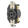 Image of 72120FR Locking Devices, Industrial, Flush Receptacle, 20A 3-Phase Wye 120/208V AC, 4-Pole 5-Wire Grounding, L21-20R, Screw Terminal, Black