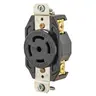 Image of 72130FR Locking Devices, Industrial, Flush Receptacle, 30A 3-Phase Wye 120/208V AC, 4-Pole 5-Wire Grounding, L21-30R, Screw Terminal, Black