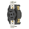 Locking Devices, Industrial, Flush Nylon Receptacle, 20A 3-Phase Wye 277/480V AC, 4-Pole 5-Wire Grounding, L22-20R, Screw Terminal, Black