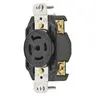 Image of 72220FR Locking Devices, Industrial, Flush Receptacle, 20A 3-Phase Wye 277/480V AC, 4-Pole 5-Wire Grounding, L22-20R, Screw Terminal, Black