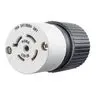 Image of 72320NC Locking Devices, Industrial, Female Connector Body, 20A 3-Phase Wye 347/600V AC, 4-Pole 5-Wire Grounding, L23-20R, Screw Terminal, Black and White