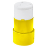 Locking Devices, Industrial, Female Nylon Connector Body, 20A 250V, 3-Pole 3-Wire Non-Grounding, Non-NEMA, Screw Terminal, Yellow