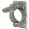 Wallplates and Boxes, Non-Weatherproof Covers, 1- Gang, 1) 50A Locking Opening, Standard Size, Cast Aluminum, Less Flip Lid