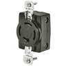 Locking Devices, Industrial, Flush Receptacle, 20A 3-Phase Wye 120/208V AC, 4-Pole 4-Wire Non-Grounding, Non-NEMA, Screw Terminal, Black