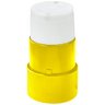 Locking Devices, Industrial, Female Nylon Connector Body, 20A 3-Phase Wye 120/208V AC, 4-Pole 4-Wire Non-Grounding, Non-NEMA, Screw Terminal, Yellow