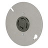 Locking Devices, Industrial, Flush Receptacle, 20A 3-Phase Wye 120/208V AC, 4-Pole 4-Wire Non-Grounding, Non-NEMA, Screw Terminal, Black, Mounted to 4