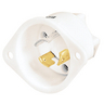 Locking Devices, Industrial, Flanged Inlet, 10A 250V, 3-Pole 3-Wire Non-Grounding, Non-NEMA, Screw Terminal, Black