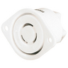 Locking Devices, Industrial, Flanged Receptacle, 10A 250V, 3-Pole 3-Wire Non Grounding, Non-NEMA, Screw Terminal, Black