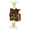 Straight Blade Devices, Receptacles, Single, Hospital Grade, 20A 125V, 2-Pole 3-Wire Grounding, Back and Side Wired, 5-20R, Brown, Single Pack