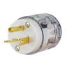 Straight Blade Devices, Male Plug, Heavy Duty, Hospital Grade, Straight, 20A 125V, 2-Pole 3-Wire Grounding, 5-20P, Clear, Single Pack