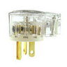Straight Blade Devices, Male Plug, Heavy Duty, Hospital Grade, Angled, 20A 125V, 2-Pole 3-Wire Grounding, 5-20P, Clear, Single Pack