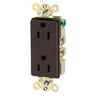 Straight Blade Devices, Receptacles, Duplex, Decorator Commercial/Industrial Grade, 15A 125V, 2-Pole 3-Wire Grounding, 5-15R, Back and Side Wired, Brown, Single Pack
