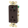 Straight Blade Devices, Receptacles, Duplex, Decorator Hospital Grade, 20A 125V, 2-Pole 3-Wire Grounding, 5-20R, Back and Side Wired, Brown, Single Pack