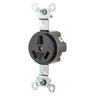 Straight Blade Devices, Receptacles, Flush Mount Single, Commercial/Industrial Grade, Thermoset, Side Wired, 20A 250V, 3-Pole 3-Wire Non- Grounding, 10-20R, Black, Single Pack