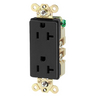 Straight Blade Devices, Receptacles, Duplex, Decorator Commercial/Industrial Grade, 20A 125V, 2-Pole 3-Wire Grounding, 5-20R, Black, Single Pack
