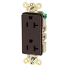 Straight Blade Devices, Receptacles, Duplex, Decorator Commercial/Industrial Grade, 20A 125V, 2-Pole 3-Wire Grounding, 5-20R, Brown, Single Pack