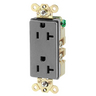Straight Blade Devices, Receptacles, Duplex, Decorator Commercial/Industrial Grade, 20A 125V, 2-Pole 3-Wire Grounding, 5-20R, Gray, Single Pack