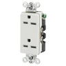Straight Blade Devices, Receptacles, Duplex, Commercial/Industrial Grade, 15A 250A 2-Pole 3-Wire Grounding, 6-15R, White, Single Pack