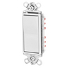 Switches and Lighting Controls, Industrial Grade Fashion Series, Rocker Switches, General Purpose AC, Single Pole, 20A 120/277V AC, Back and Side Wired, White