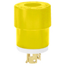 Locking Devices, Industrial, Male Nylon Plug, 20A 125/250V AC, 3-Pole 3-Wire Non-Grounding, Non-NEMA, Screw Terminal, Yellow