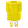 Locking Devices, Industrial, Male Nylon Plug, 20A 3-Phase Wye 120/208V AC, 4-Pole 4-Wire Non Grounding, Non-NEMA, Screw Terminal, Yellow