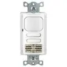 Image of MSD2001W2 Wall Switch, Occupancy or Vacancy, Dual Tech, 2 Relay, 1000 Square Feet, 800W Incandescent, 1000W Fluorescent @ 120V AC, 1800W Fluorescent @ 277V