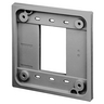 Straight Blade Devices, Accessories, 1 and 2 Gang Adapter Plate, Quad-Plex Receptacles, Gray, Single Pack