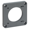 Heavy Duty Products, IEC Pin and Sleeve Devices, Industrial Grade, Accessory, Receptacle and Inlet Angle Adapter, For 100A Mounting Screws Included, Gray Cast Aluminum