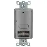 Image of MSU2001GY1 Wall Switch, Occupancy or V ACancy, Ultrasonic, 1 Relay, 1000 Square Feet, 800W Incandescent, 1000W Fluorescent @ 120V AC, 1800W Fluorescent @ 277V