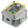 Image of B243641 1-Gang, Rectangular Cast Iron Box, Deep, Fully Adjustable, Single Service, Brass Top