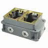 Image of B4233 2-Gang, Rectangular Cast Iron Box, Deep, Fully Adjustable, Brass Top