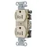 Image of CBRS15C2LA Straight Blade Devices, Receptacles, Duplex, Commercial Grade, Controlled, 15A 125V, 2-Pole 3-Wire Grounding, 5-15R, Light Almond