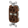 Straight Blade Devices, Receptacles, Duplex, Commercial/Industrial Grade, Corrosion Resistant, 15A 125V, 2-Pole 3-Wire Grounding, 5-15R, Brown, Single Pack
