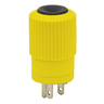 Straight Blade Devices, Male Plug, Heavy Duty, Industrial/Commercial Grade, Straight, 15A 125V, 2-Pole 3-Wire Grounding, 5-15P, Yellow, Single Pack