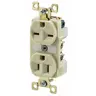 Image of BRY5292I Straight Blade Devices, Receptacles, Combo Duplex, Commercial/Industrial Grade, 15A 125V, 2-Pole 3-Wire Grounding, 5-15R, Ivory, Single Pack