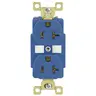 Image of BRY5362BU Straight Blade Devices, Receptacles, Duplex, Commercial/Industrial Grade, 20A 125V, 2-Pole 3-Wire Grounding, 5-20R, Blue, Single Pack