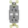 Image of BRY5362GRY Straight Blade Devices, Receptacles, Duplex, Commercial/Industrial Grade, 20A 125V, 2-Pole 3-Wire Grounding, 5-20R, Gray, Single Pack