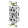 Image of BRY5362WWR Straight Blade Devices, Receptacles, Duplex, Weather Resistant, Commercial/Industrial Grade, 20A 125V, 2-Pole 3-Wire Grounding, 5-20R, Single Pack