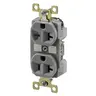 Image of BRY5492GRY Straight Blade Devices, Receptacles, Duplex, Commercial/Industrial Grade, 20A 125V and 250V, 2-Pole 3-Wire Grounding, 5-20R and 6- 20R